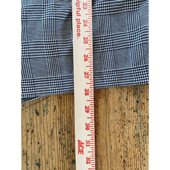 Forever 21 Plaid Black White Sleeveless Romper Small Adjustable Straps Pockets - Picture 7 of 8